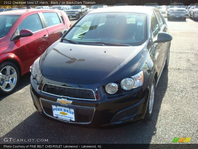 Black / Jet Black/Dark Titanium 2012 Chevrolet Sonic LT Hatch