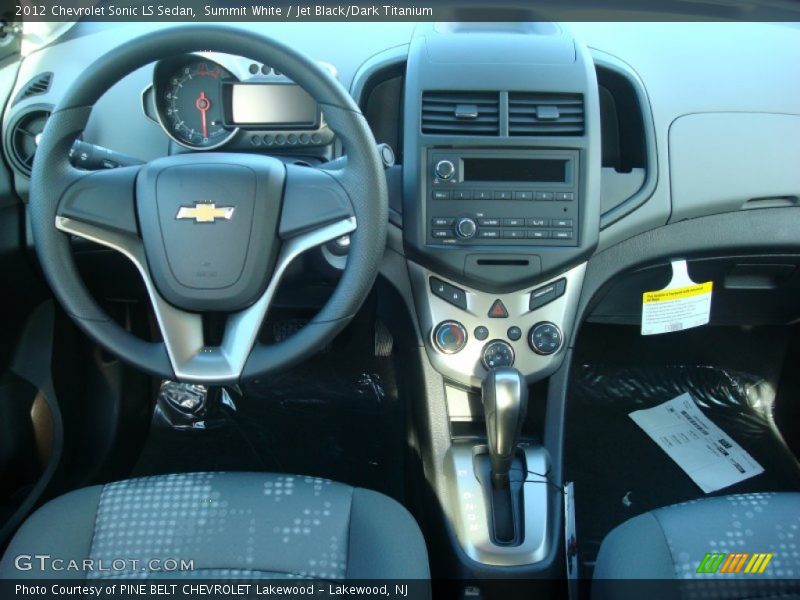 Summit White / Jet Black/Dark Titanium 2012 Chevrolet Sonic LS Sedan