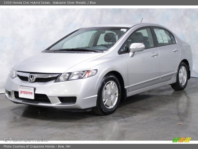 Alabaster Silver Metallic / Blue 2009 Honda Civic Hybrid Sedan