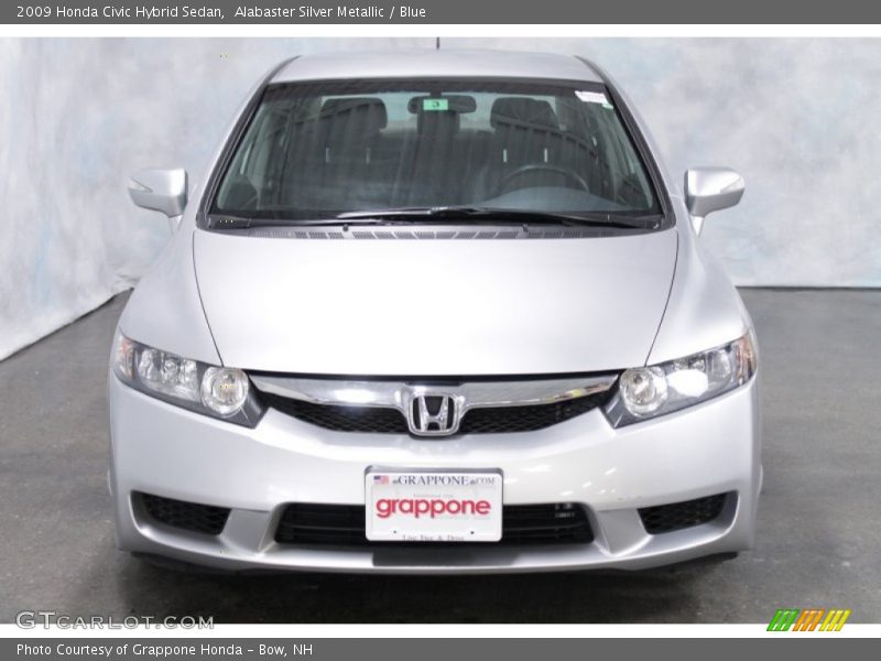 Alabaster Silver Metallic / Blue 2009 Honda Civic Hybrid Sedan