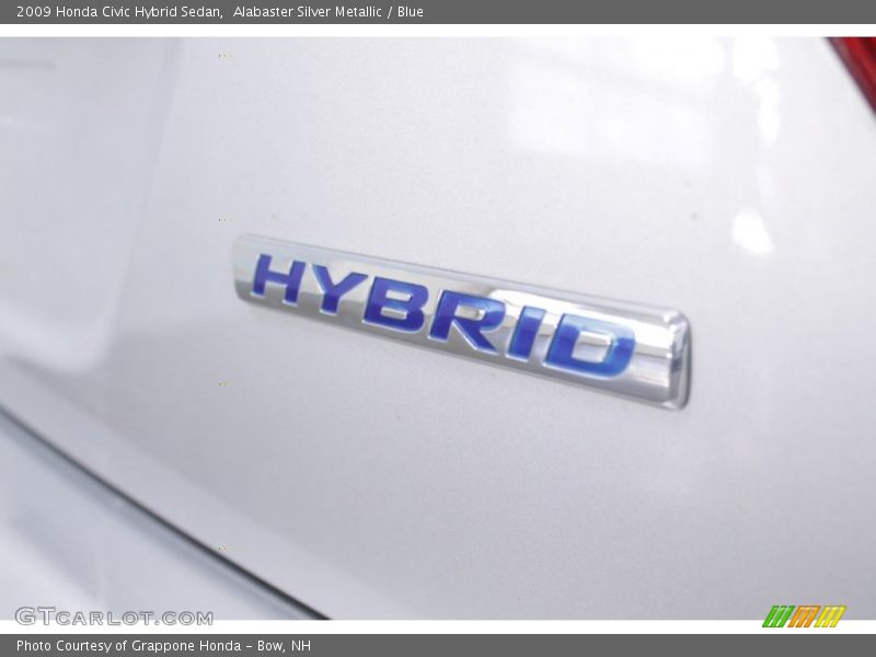 Alabaster Silver Metallic / Blue 2009 Honda Civic Hybrid Sedan