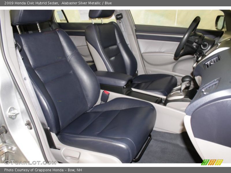Alabaster Silver Metallic / Blue 2009 Honda Civic Hybrid Sedan