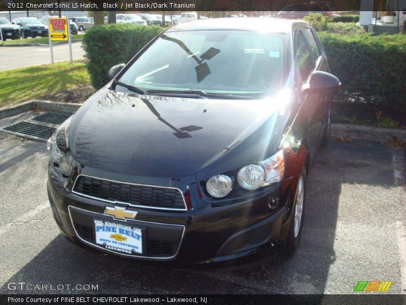 Black / Jet Black/Dark Titanium 2012 Chevrolet Sonic LS Hatch