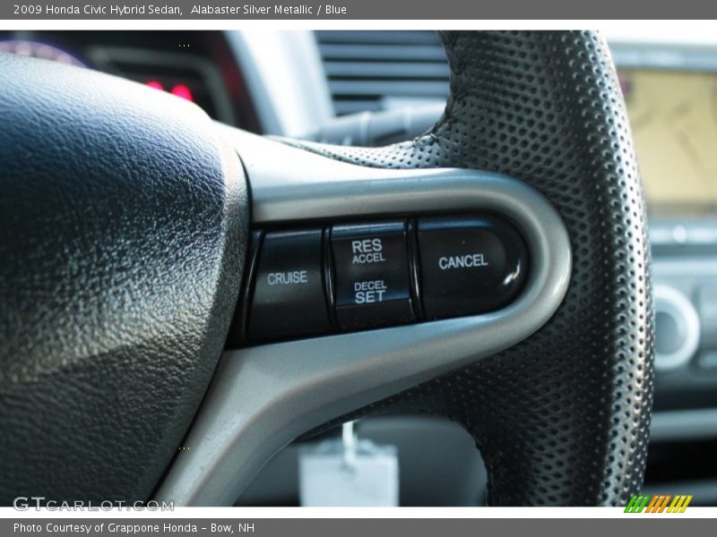 Alabaster Silver Metallic / Blue 2009 Honda Civic Hybrid Sedan