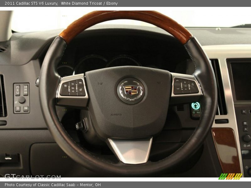 White Diamond Tricoat / Ebony 2011 Cadillac STS V6 Luxury