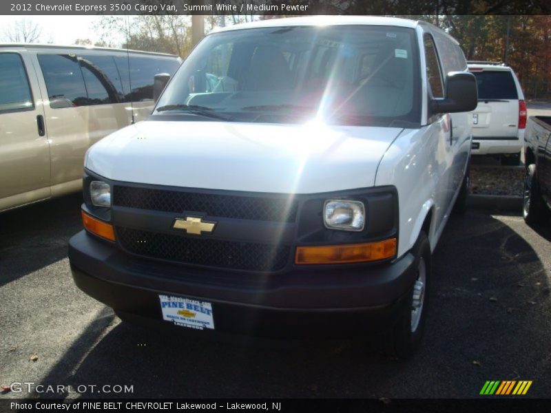 Summit White / Medium Pewter 2012 Chevrolet Express 3500 Cargo Van