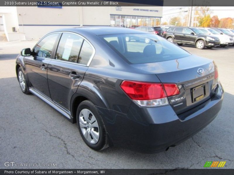 Graphite Gray Metallic / Off Black 2010 Subaru Legacy 2.5i Sedan
