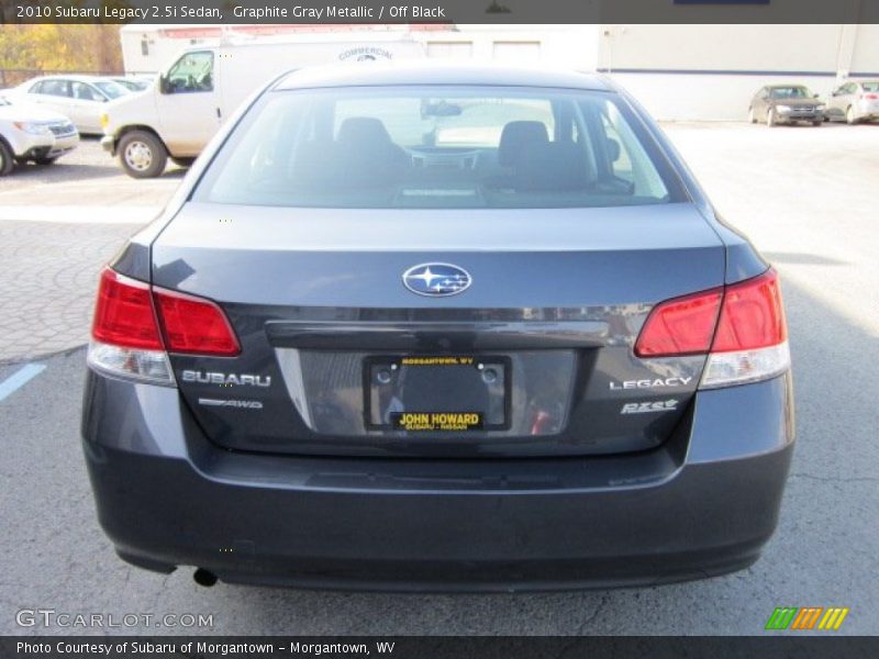 Graphite Gray Metallic / Off Black 2010 Subaru Legacy 2.5i Sedan