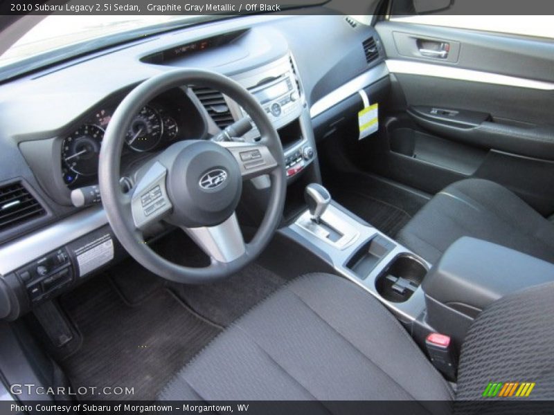 Off Black Interior - 2010 Legacy 2.5i Sedan 