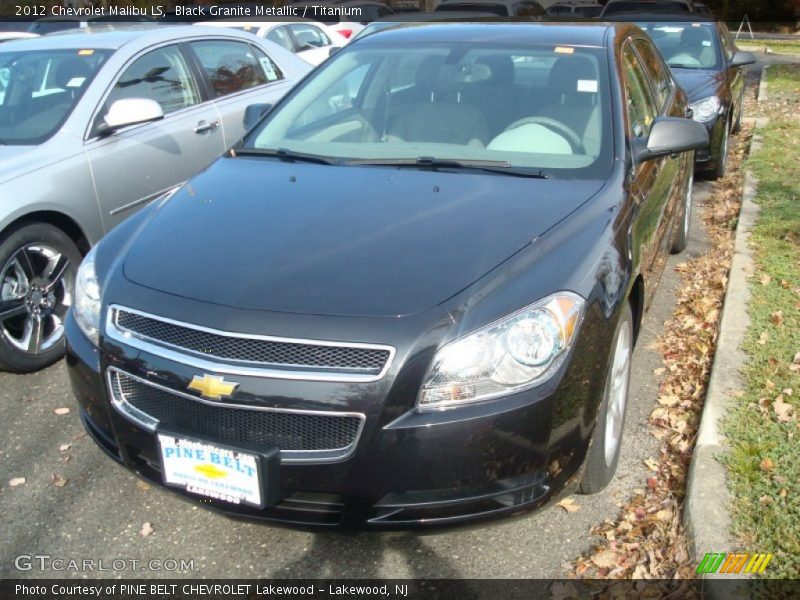 Black Granite Metallic / Titanium 2012 Chevrolet Malibu LS