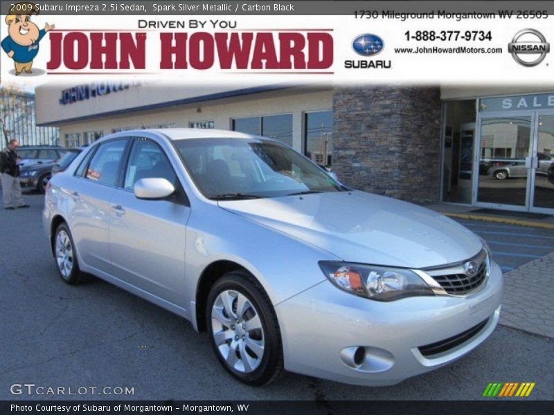 Spark Silver Metallic / Carbon Black 2009 Subaru Impreza 2.5i Sedan