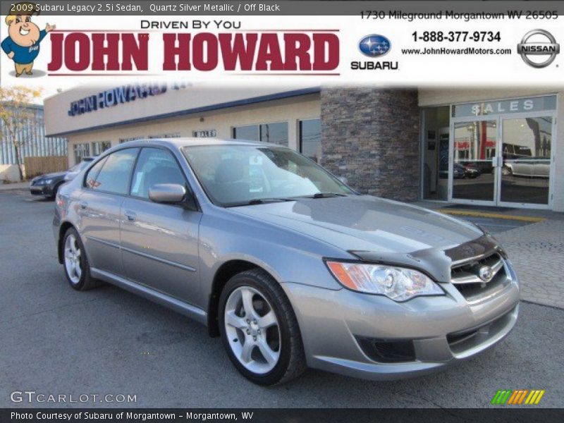 Quartz Silver Metallic / Off Black 2009 Subaru Legacy 2.5i Sedan