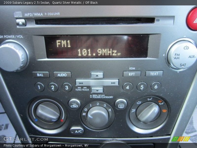 Quartz Silver Metallic / Off Black 2009 Subaru Legacy 2.5i Sedan