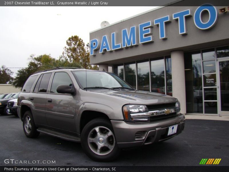 Graystone Metallic / Light Gray 2007 Chevrolet TrailBlazer LS