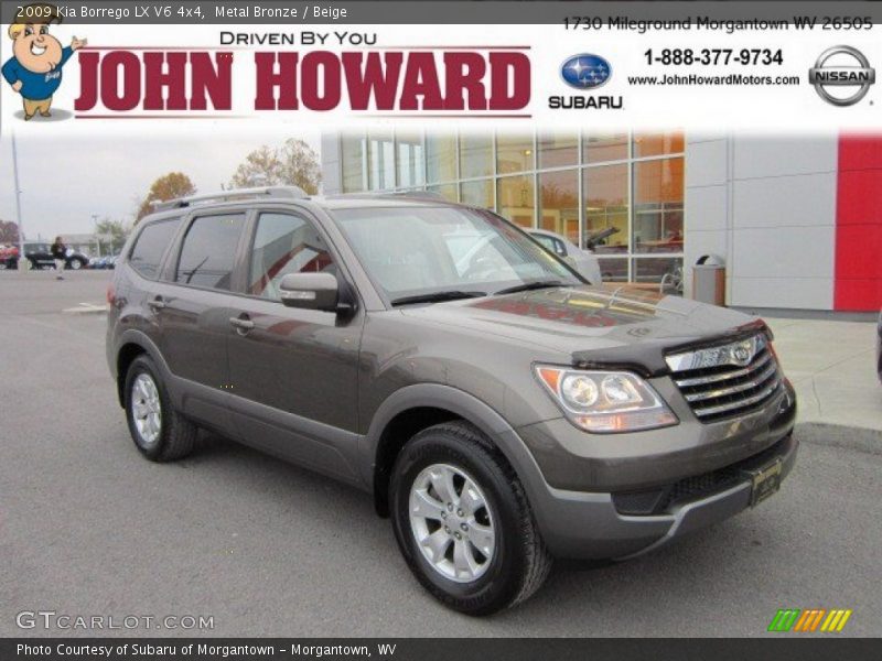 Metal Bronze / Beige 2009 Kia Borrego LX V6 4x4