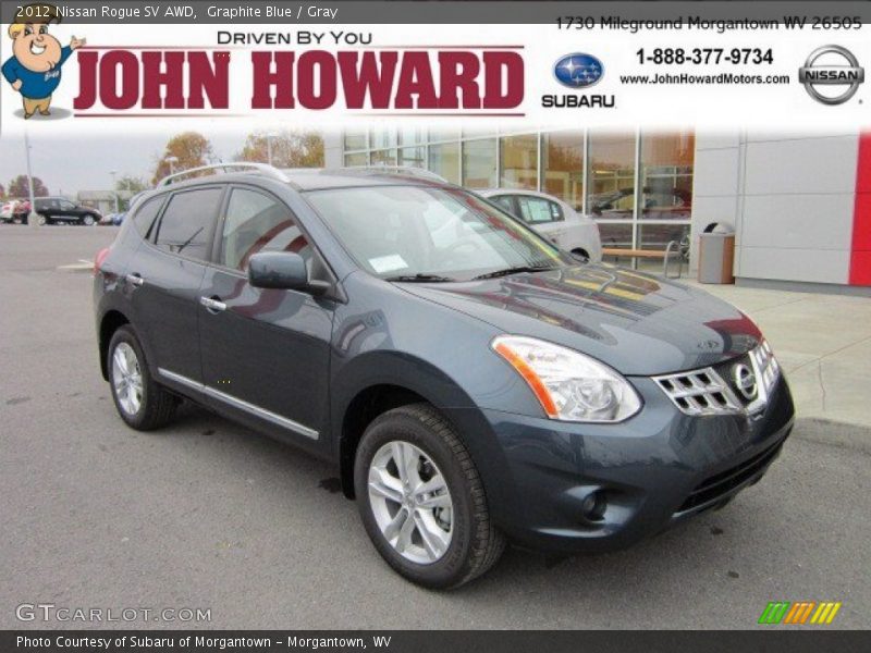 Graphite Blue / Gray 2012 Nissan Rogue SV AWD