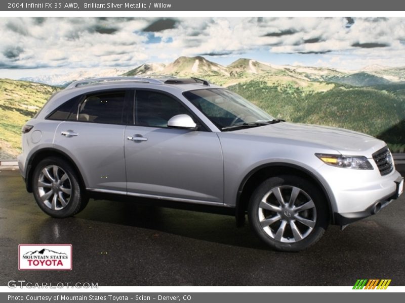 Brilliant Silver Metallic / Willow 2004 Infiniti FX 35 AWD
