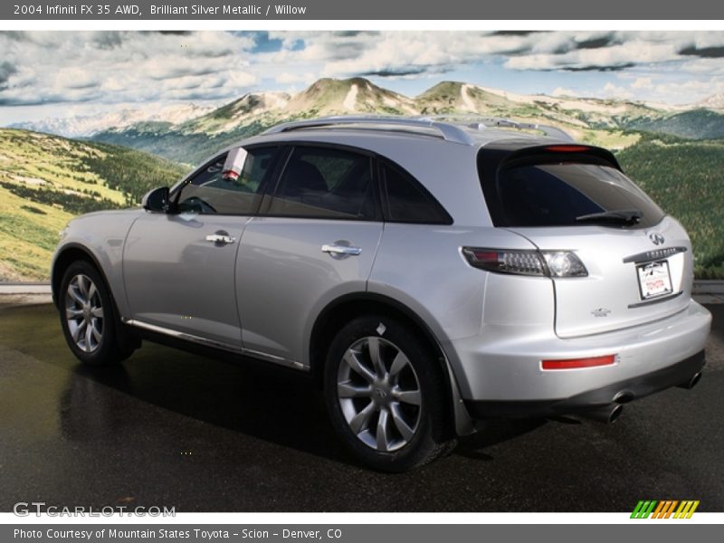 Brilliant Silver Metallic / Willow 2004 Infiniti FX 35 AWD