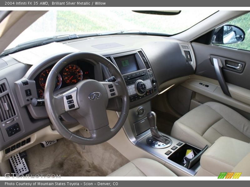 Brilliant Silver Metallic / Willow 2004 Infiniti FX 35 AWD