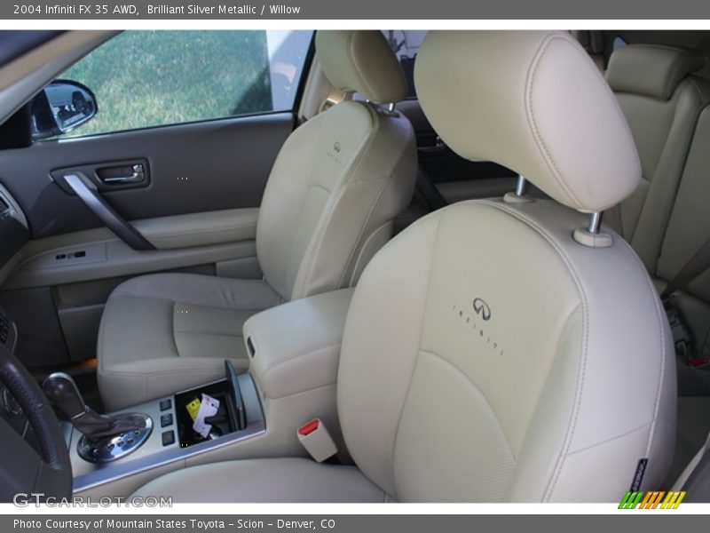Brilliant Silver Metallic / Willow 2004 Infiniti FX 35 AWD