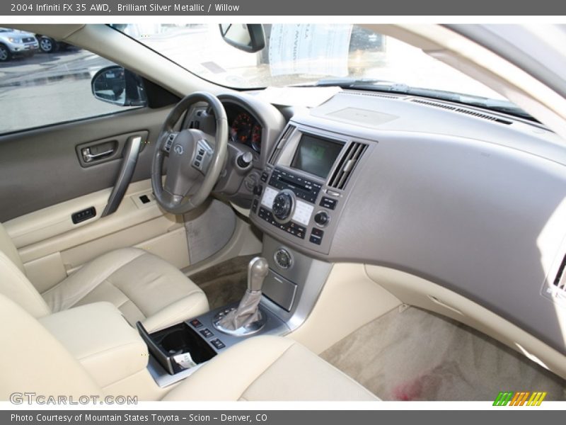 Brilliant Silver Metallic / Willow 2004 Infiniti FX 35 AWD