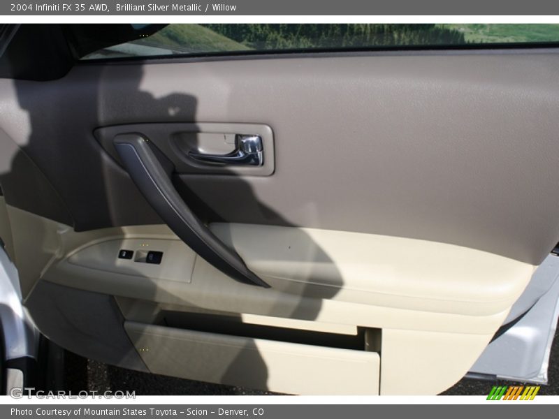 Brilliant Silver Metallic / Willow 2004 Infiniti FX 35 AWD