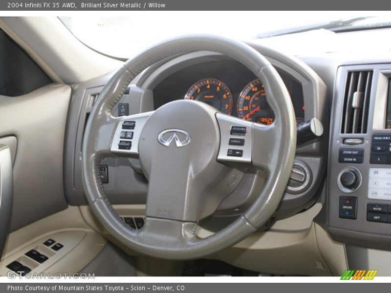 Brilliant Silver Metallic / Willow 2004 Infiniti FX 35 AWD