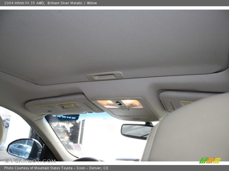 Brilliant Silver Metallic / Willow 2004 Infiniti FX 35 AWD