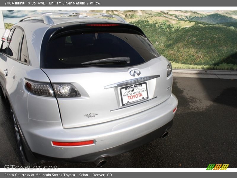 Brilliant Silver Metallic / Willow 2004 Infiniti FX 35 AWD