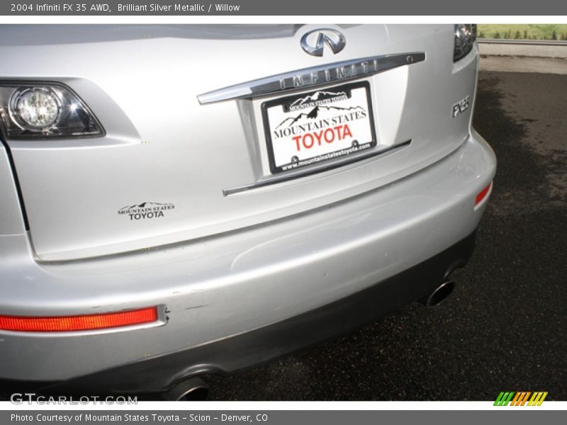 Brilliant Silver Metallic / Willow 2004 Infiniti FX 35 AWD