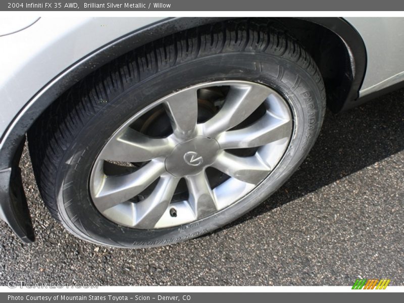 Brilliant Silver Metallic / Willow 2004 Infiniti FX 35 AWD