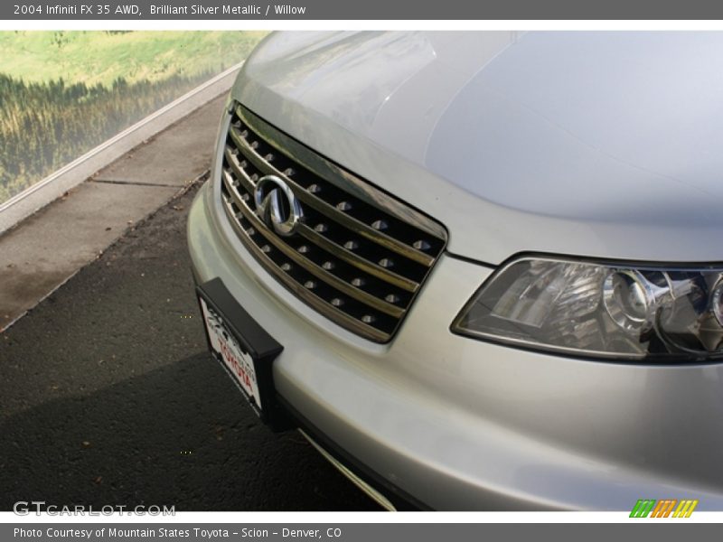 Brilliant Silver Metallic / Willow 2004 Infiniti FX 35 AWD