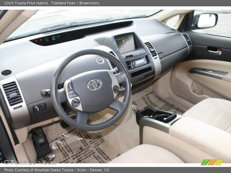 Tideland Pearl / Brown/Ivory 2004 Toyota Prius Hybrid