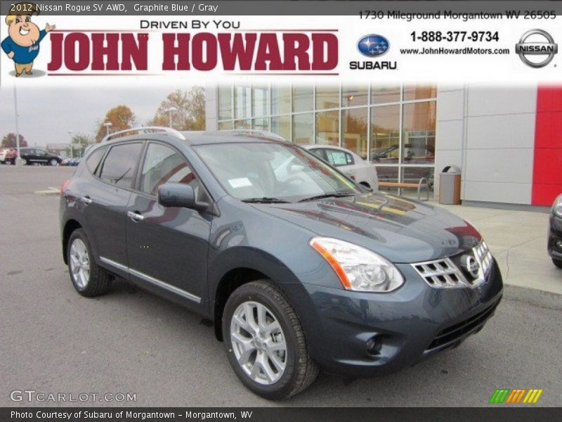 Graphite Blue / Gray 2012 Nissan Rogue SV AWD
