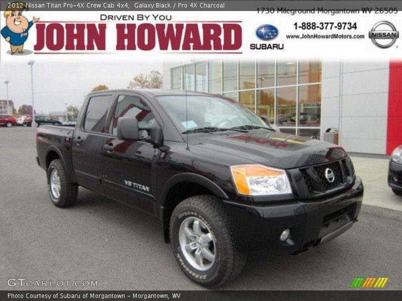 Galaxy Black / Pro 4X Charcoal 2012 Nissan Titan Pro-4X Crew Cab 4x4