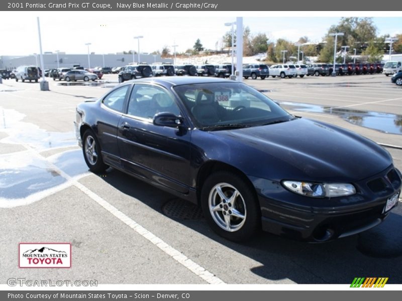 Navy Blue Metallic / Graphite/Gray 2001 Pontiac Grand Prix GT Coupe