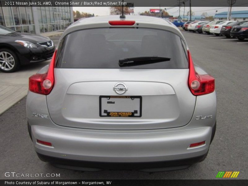 Chrome Silver / Black/Red w/Silver Trim 2011 Nissan Juke SL AWD