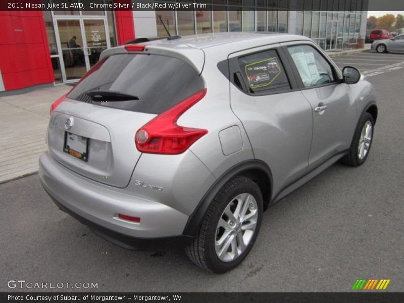 Chrome Silver / Black/Red w/Silver Trim 2011 Nissan Juke SL AWD
