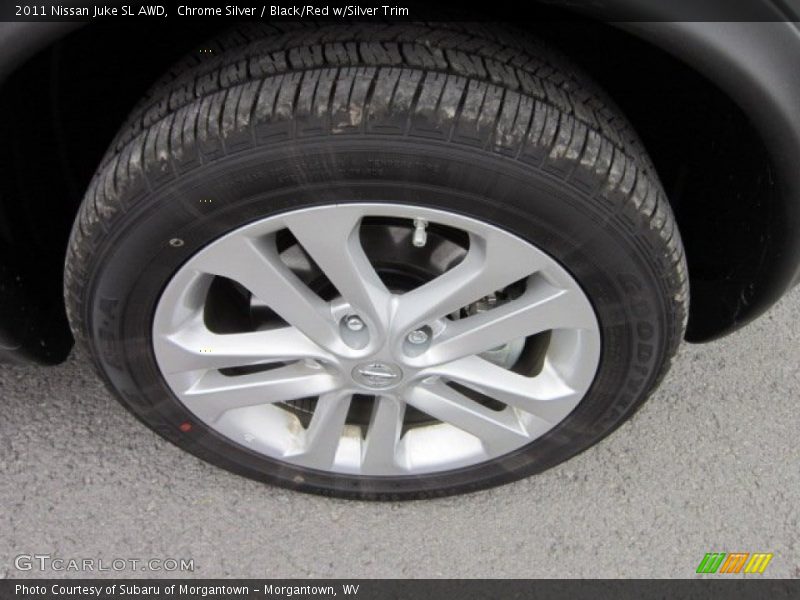 Chrome Silver / Black/Red w/Silver Trim 2011 Nissan Juke SL AWD