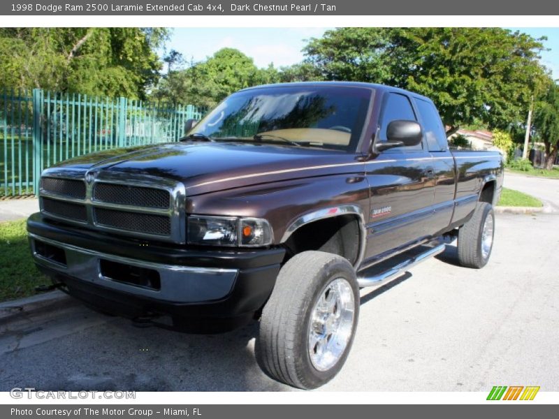 Dark Chestnut Pearl / Tan 1998 Dodge Ram 2500 Laramie Extended Cab 4x4