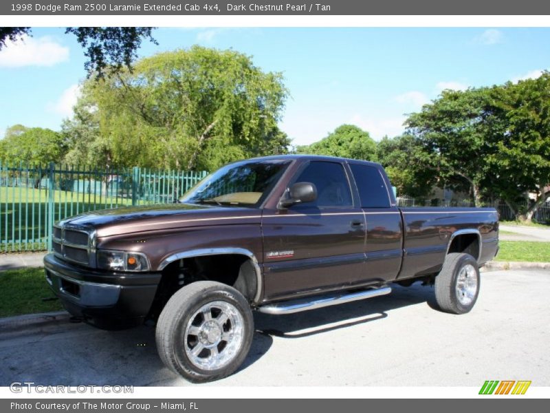 Dark Chestnut Pearl / Tan 1998 Dodge Ram 2500 Laramie Extended Cab 4x4