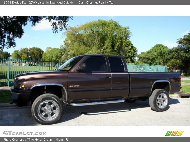 Dark Chestnut Pearl / Tan 1998 Dodge Ram 2500 Laramie Extended Cab 4x4