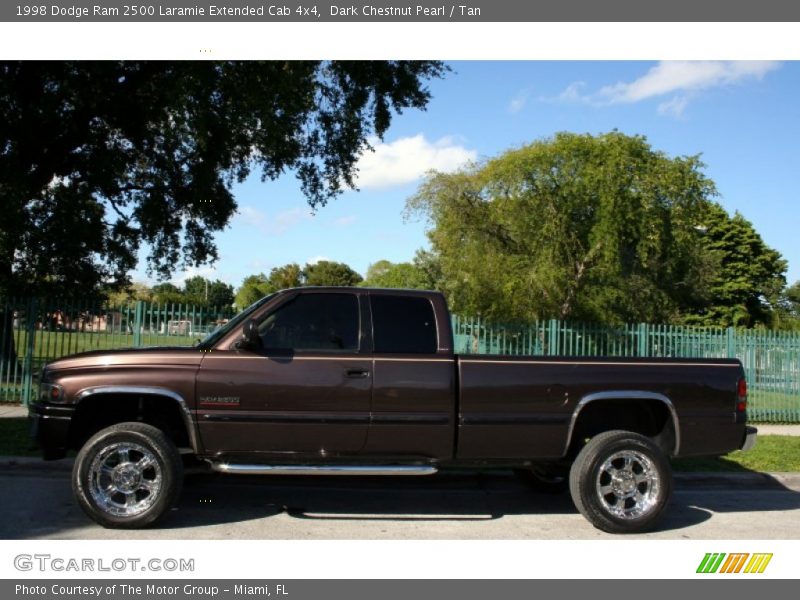 Dark Chestnut Pearl / Tan 1998 Dodge Ram 2500 Laramie Extended Cab 4x4