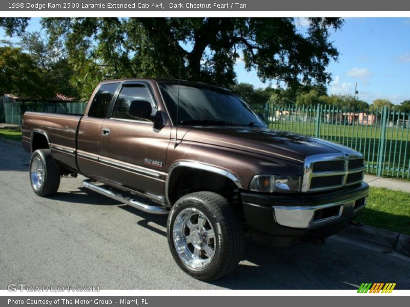 Dark Chestnut Pearl / Tan 1998 Dodge Ram 2500 Laramie Extended Cab 4x4