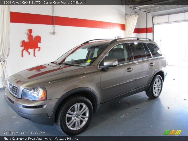 Oyster Gray Pearl / Off Black 2008 Volvo XC90 3.2 AWD