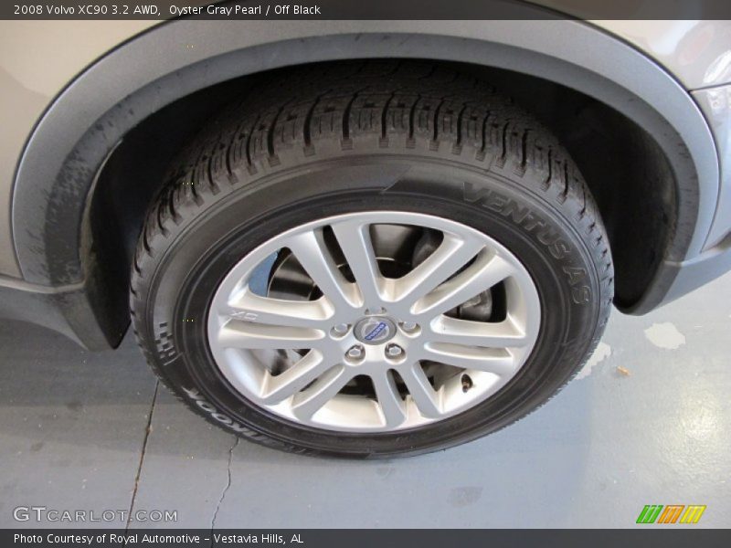 Oyster Gray Pearl / Off Black 2008 Volvo XC90 3.2 AWD