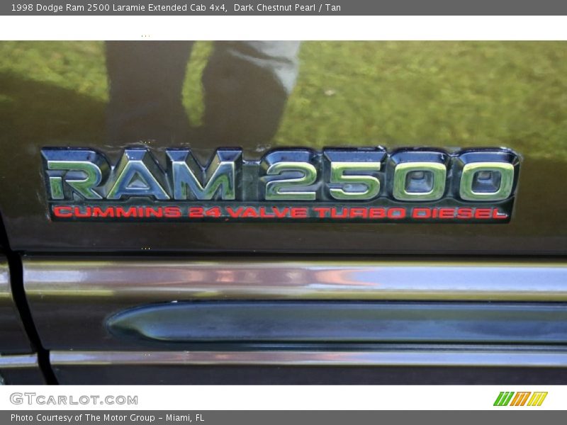 Dark Chestnut Pearl / Tan 1998 Dodge Ram 2500 Laramie Extended Cab 4x4