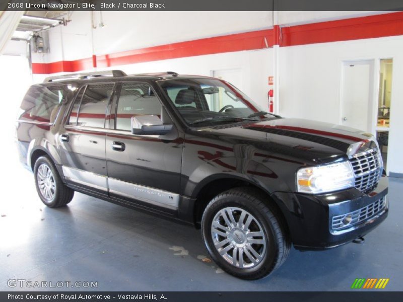 Black / Charcoal Black 2008 Lincoln Navigator L Elite