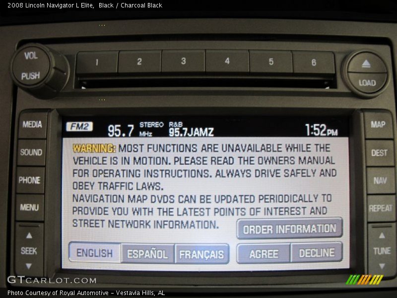 Black / Charcoal Black 2008 Lincoln Navigator L Elite