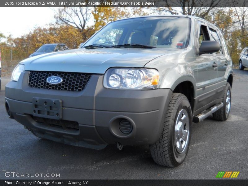 Titanium Green Metallic / Medium/Dark Pebble Beige 2005 Ford Escape XLS 4WD
